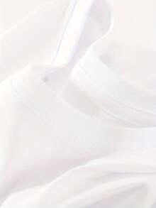 Camiseta Casual de Cuello Redondo para Mujeres con Impresión de JUEGO, Tejido de Algodón 100%, Ropa Deportiva para Todas las Estaciones, Longitud Regular, Patrón de Alfabeto - 220gsm - ["Blanco"] - Ver 6