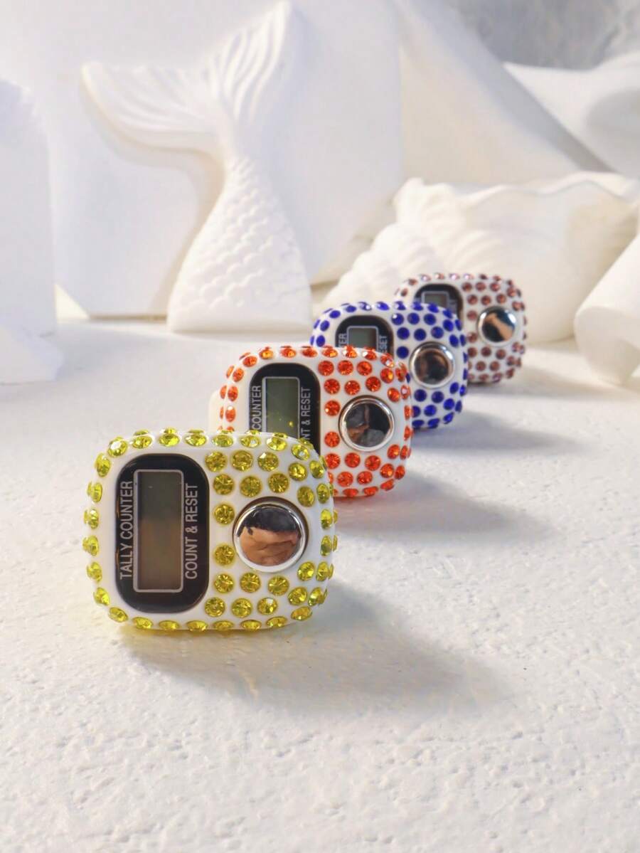 1pc/5pcs/10pcs 1pc/5pcs/10pcs/12pcs Chun Yue Zhai Praise, Enamel Floral Counter Muslim Prayer Counting Tool