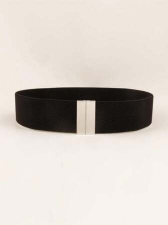 High-Quality Metal Buckle Elastic Wide Waist Belt For Coats & Dresses