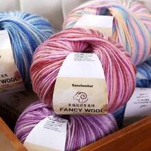 6 Packs, 50g*6 Packs, Colorful Ombre Wool Blend Yarn - Ideal For Knitting Sweaters, Vests, Hats And Shawls - 6 Skeins Of Bacon-dyed Wool - View 4