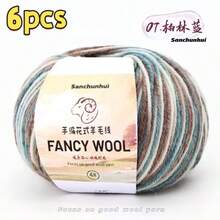 6 Packs, 50g*6 Packs, Colorful Ombre Wool Blend Yarn - Ideal For Knitting Sweaters, Vests, Hats And Shawls - 6 Skeins Of Bacon-dyed Wool - View 22