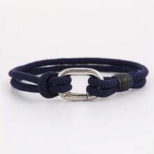 3mm Handmade Knotted Rope Bracelet For Men, Outdoor Sports Fashion Casual Accessory - 3mm Silver Buckle Bracelet - View 16