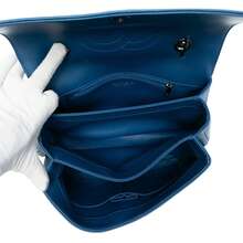 CHANEL Authenticated  PRE-OWNED Medium Lamb-Skin CC Top Handle Bag - 藍色 - 查看 7