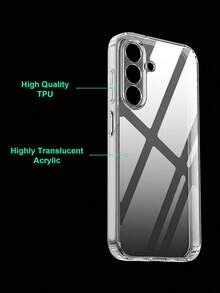 1pc Android Transparent Shock-Proof Bumper Phone Case For Galaxy A56/A55/A54/A53/A52/A51, 2-In-1 Phone Case For Galaxy S25 Ultra/S24 Ultra/S23 Ultra, Cool Android Phone Case For Galaxy A17/A16/A15/A14/A13/A12, Scratch-Resistant Transparent Back Cover For Redmi 14C, Classic Protective Case For Redmi Note 14 Pro, Durable Hard Crystal Shell For Galaxy S22/S23FE/S24FE/S25 - Clear - View 3