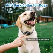 狗狗防吠项圈，可充电式防吠训练项圈，8档可调节灵敏度和强度蜂鸣震动，适用于小型、中型和大型犬 - 黑與白 - 查看 6