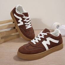 Retro Fashion Women Thick Sole Casual New Leopard Print Flat Sneakers - Brown - View 6