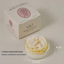 两支手工玫瑰牡丹香氛蜡烛,瑜伽、冥想和放松的完美之选!莲花造型,芬芳怡人,可重复使用——可用作香炉或瑜伽配件收纳盒。也适合作为桌面装饰、摄影道具或生日礼物,营造冥想氛围。 - 彩色 - 查看 15