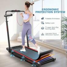 Ancheer 2-In-1 Under Desk Treadmill, Portable Treadmill With Adjustable Incline, Running Machine For Home Office, Easy To Move And Storage - 綠色 - 查看 6