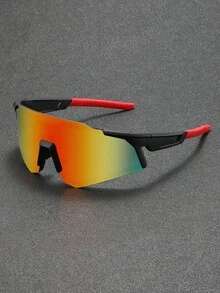 1pc Men Oversized Street Style Hip Hop Punk Fashion Glasses Combination For Mountaineering Outdoor Fishing Cycling Bar Club Accessories - 彩色 - 查看 9