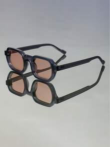 1pc Retro Minimalist Versatile Daily Casual Fashion Glasses, Punk High-End Stylish Glasses - Multicolor - View 4