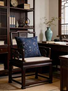 Vỏ gối trang trí bằng kim loại vàng (không bao gồm ruột gối), thích hợp để trang trí nhà cửa, giúp tăng thêm niềm vui. - Màu xanh hải quân - Xem 5