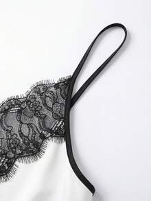 JTI 女士V领蕾丝边无袖上衣，优雅大方，适合晚宴、正式场合、假日、夜间外出、婚礼宾客等场合，春夏秋季皆宜。 - 白色 - 查看 5