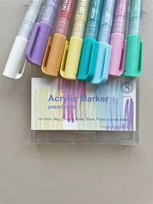 Bộ 8/16 bút dạ acrylic màu pastel, thích hợp cho văn phòng, trường học, vẽ tranh, viết, vật dụng cần thiết cho mùa tựu trường. - Nhiều màu - Xem 9