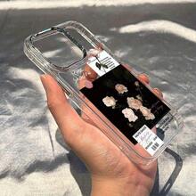 Fundas para Teléfono con Marco de Cámara Electroplateado y Agujero Grande Rose English, Adecuadas para for  11, 11PRO, 11PROMAX, 12,12PRO, 12PROMAX, 13PROMAX, 13PRO, 13,14, 14PRO, 14PLUS, 14PROMAX,15, 15PRO, 15PROMAX,16, 16PRO, 16PLUS, 16PROMAX, 16E,17, 17PRO, 17AIR, 17PROMAX - transparente - Ver 5