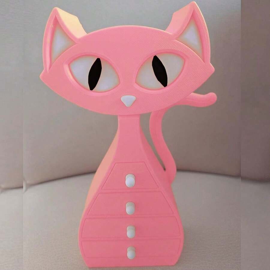 Cat-Shaped Jewelry Box - Rosa Pálido - Ver 1
