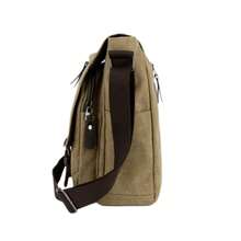 Multi-Functional Canvas Crossbody Bag For Men - Khaki - View 7