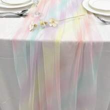 1 Khăn trải bàn phối màu cầu vồng - Chất liệu polyester mỏng nhẹ, màu hồng pastel chuyển dần sang xanh dương, trang nhã, phù hợp cho đám cưới, lễ hội, sinh nhật, trang trí bàn cà phê và bàn bếp. - Nhiều màu - Xem 1