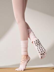 Five Finger Yoga Socks, Anti Slip Pilates Specific Socks, Long Tube Calf Stacking Toe Socks - Multicolor - View 8