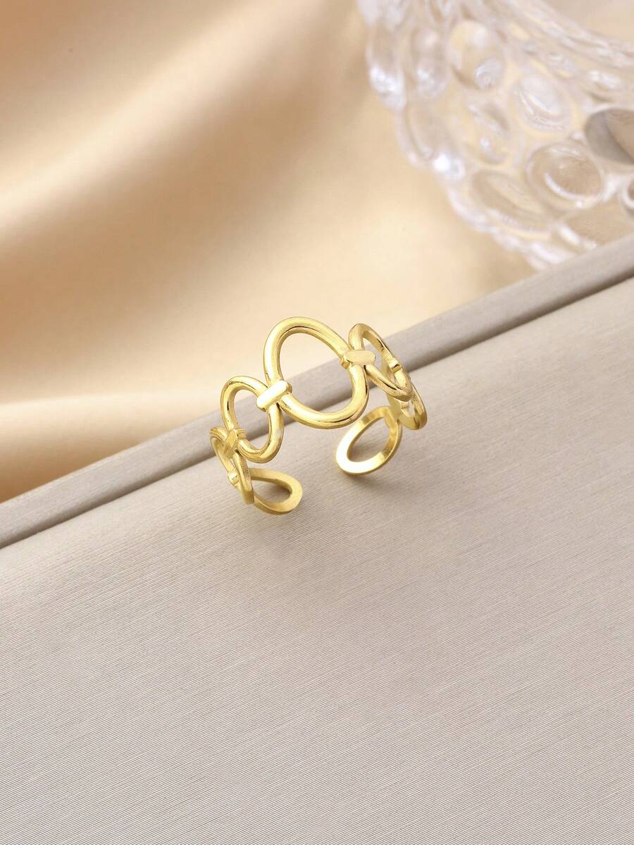 1 chiếc dây chuyền mắt xích rỗng kiểu Bohemian, mạ thép không gỉ, phụ kiện thời trang, thích hợp để đeo hàng ngày, dự tiệc, là món quà sinh nhật/Giáng sinh tuyệt vời dành cho phái nữ, thể hiện nét quyến rũ độc đáo. - phong cách boho - Xem 1