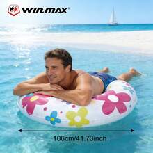WIN.MAX 1 chiếc phao bơi người lớn, phao cứu sinh dày dặn dùng dưới cánh tay, phao bơi bơm hơi cỡ lớn, thiết bị nổi cho tiệc bể bơi dành cho người lớn, dụng cụ bể bơi. - Nhiều màu - Xem 2