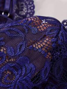 U.S. Shipping Set Women's Lace Lotus Women's Underwear Set Bedroom Bathroom Underwear Party Universal Underwear Set Suitable For Going Out - Màu tím - Xem 7