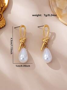 1 Cặp bông tai dài bằng hợp kim kẽm hình học thời trang, thích hợp cho trang phục hàng ngày của phụ nữ, tiệc tùng, tiệc chiêu đãi, kỳ nghỉ, quà tặng và các dịp khác - Hoa tai hình học - Xem 8