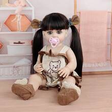55cm Lifelike Long Hair Reborn Doll 22 Inch Washable Exquisite Simulation Dolls Dress Up Games Toys Festival Gifts