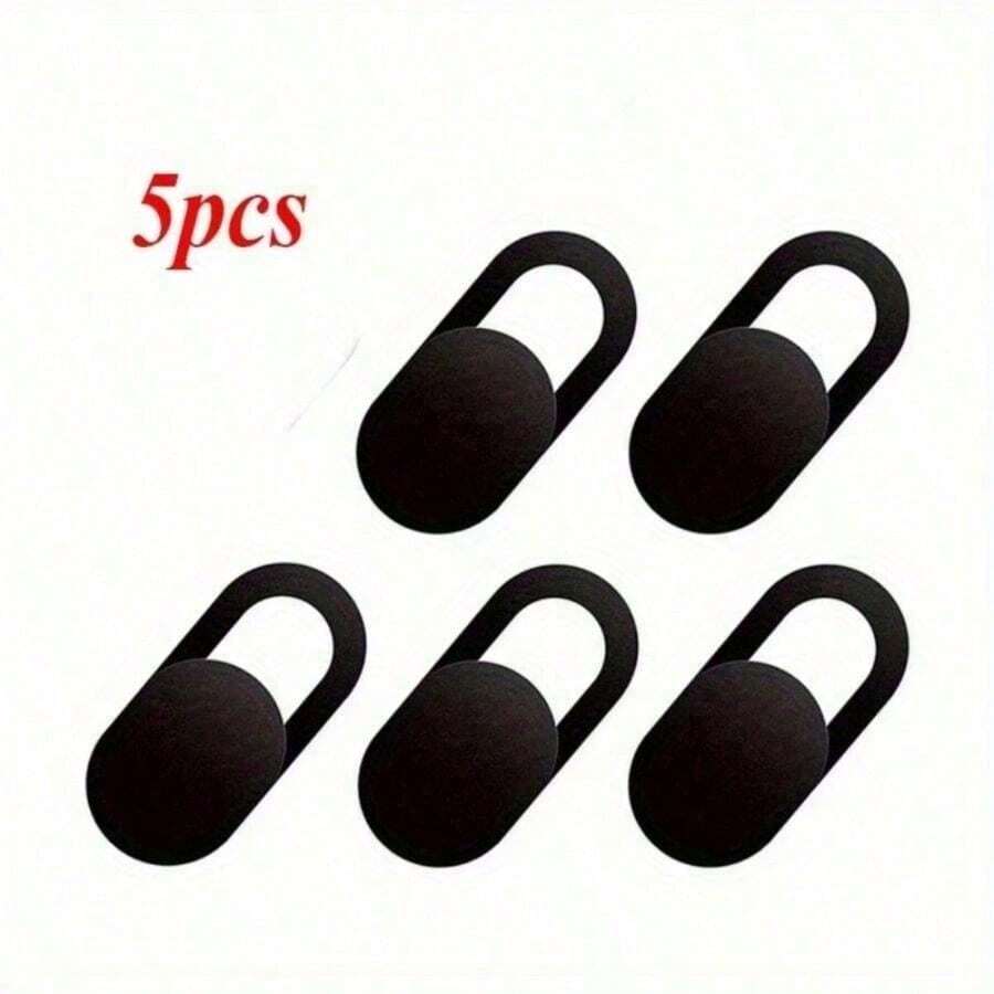 5 miếng dán che camera web siêu mỏng - Miếng dán bảo mật camera bằng PVC, phù hợp với hầu hết các thiết bị, dễ dán, thiết kế thời trang và kín đáo. - màu đen - Xem 1