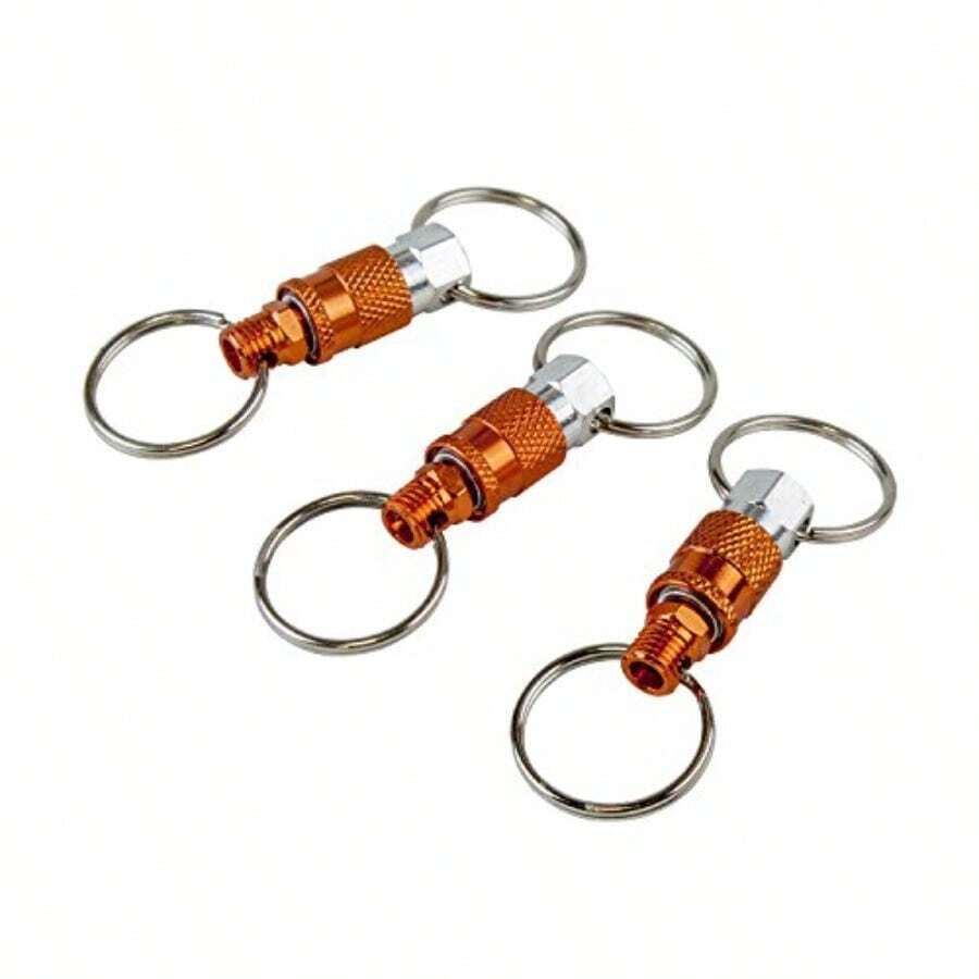 Freeman KEYQC3 Llavero acoplador con 2 anillos dididos paquete de 3 unisex adulto narana pequeño - Plateado - Ver 1