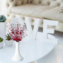 1/5/10 Piezas Ramas con forma de corazón de bayas rojas artificiales como regalo del Día de San Valentín, flores artificiales del Día de San Valentín para decoración, tallos de espuma con corazones y bayas para decoración del Día de San Valentín, decoración para el hogar, boda, cena a la luz de las velas, fiesta de aniversario - Multicolor - Ver 3