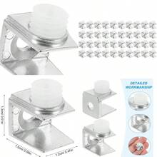 XISH OSALADI 40 Clips De Retención De Vidrio De Aleación De Zinc Soportes Para Estantes De Vidrio Para Baño Fijos Estables Para Ducha Y Muebles - 1.50X1.30X1.20CMx2pcs+como se muestra x 2 piezas - Ver 9