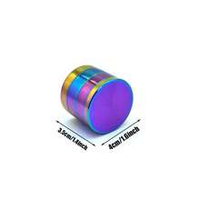 1pc Colorful Metal Grinder, 4-Layer Manual Herb Grinder, 3 Size Options, Holiday Gift