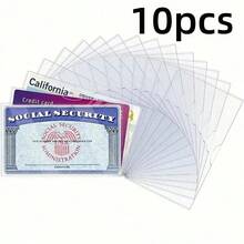 Medicare Protector Sleeves Clear PVC Waterproof Medical/ Card /Social Security Card Protector - Clear Vinyl Plastic Covers For Insurance & Social Security Metro & License Or Cards Card Holder Wallet Business Card Holder Credit Card Holder Id Card Holder Women For Women For Men Card Wallet - Clear - View 9