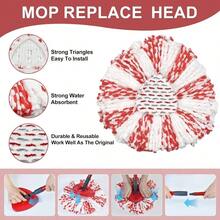 Spin Mop Replace, Base, Mop Handle OCedar EasyWring 1 System, Include 2 Microfiber Mop, 1 Sturdy Iron 30 - 58 Inch Mop Handle, 1 Scrubber, 1 Spin Base - 2 個紅色刷頭 + 1 組拖把桿 + 1 個底座 + 1 把刷子 - 查看 3