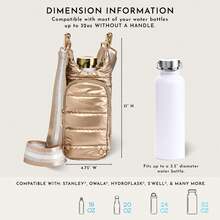 1PC Women's Fashion Insulated Plush Water Bottle Crossbody Bag With Adjustable Shoulder Strap, Multi-Pocket Design For Storing Water Bottles/Mobile Phones/Keys, Lightweight Soft Wear-Resistant, Suitable For Outdoor Sports/Fitness/Travel/Hiking/Camping/Daily Commute/Gym/Yoga/Everyday Use/Daily Errands - 香檳色 - 查看 4