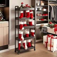 Multi-Functional Plastic Cosmetic Storage Cart - Independent Rotating Storage, Multi-Layer, Easy To Assemble, Durable, Suitable For Kitchen, Bathroom, Bedroom - No Power Source, Weather-Resistant Design - Multicolor - View 11