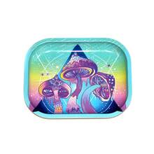 1Pc Metal Cigarette Rolling Tray |   For Tobacco Storage & Organization, Smoking Accessories Organizer |   Durable Iron Construction, Easy To Clean |   Ideal For Hand - Rolling & Pipe Smoking, Great Gift For Smokers - 迷幻菇2 - 查看 11