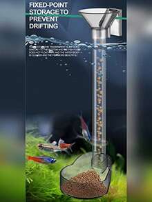 Juego de bandejas de alimentación para peces y camarones, bandeja de tubo de alimentación de cristal transparente para acuarios, dispensador de alimentos multifuncional de gran capacidad. - Blanco - Ver 3