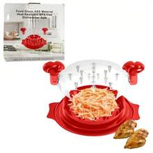 Herramienta grande para desmenuzar pechuga de pollo, tapa visible, cortador de carne, tira antideslizante, mango ergonómico, utensilios perfectos para cerdo, ternera, pollo, utensilios de cocina - Rojo - Ver 9