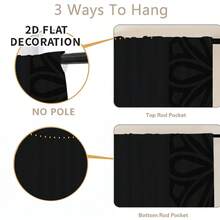 1pc Home Decor, Lantern Pattern Printed Tablecloth, Kitchen Small Curtain, Kitchen Cabinet Curtain, Islamic Festival Decoration, With Curtain Holes, Easy To Hang, 100% Polyester, Rectangular, Woven, Machine Washable, Kitchen Decor And Accessories, Suitable For Kitchen Cabinets And Home Decoration - 彩色 - 查看 8