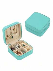 Personalized Jewelry Box, Travel Jewelry Storage Case, Customized Gift For Birthday, Valentine's Day, Wedding, Multi-Functional Durable Decorative Reusable High-Quality Colorful Suitable For Valentine's Day, Mother's Day, Birthday, Father's Day, Housewarming, Christmas, Autumn Home Decor - Multicolor - View 7