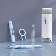 7合1清洁套装，耳机清洁笔，键盘拔取器，笔记本电脑键盘清洁套装，电子屏幕清洁工具，多功能刷 - 彩色 - 查看 4