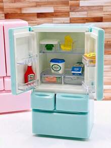 迷你冰箱装饰 - 双门迷你冰箱 - 厨房场景家具 - 创意家居收藏品 - 彩色 - 查看 6