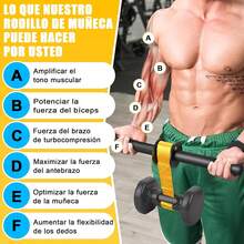 IEYGFAA Ejercitador de mu?ecas y antebrazo,43.3 pus,correa de nailon ultra fuerte para mu?eca y antebrazo, mecanismo de bloqueo rápido,asas de agarre antideslizantes de PVC duraderas - negro - Ver 3