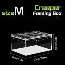 Transparent Acrylic Reptile Breeding Box With Air Vents, Leakproof And Escape-Proof Design, Easy To Clean Habitat Tank For Snakes, Frogs, Spiders, Lizards, Turtles, And Snails - Holiday Gift