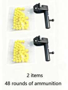 Mini Handgun Shaped Stress Relief Toy, Pressure Release Toy, Fun Toy, Party Favor, Creative Gift, Made Of PC Material - Black - View 11