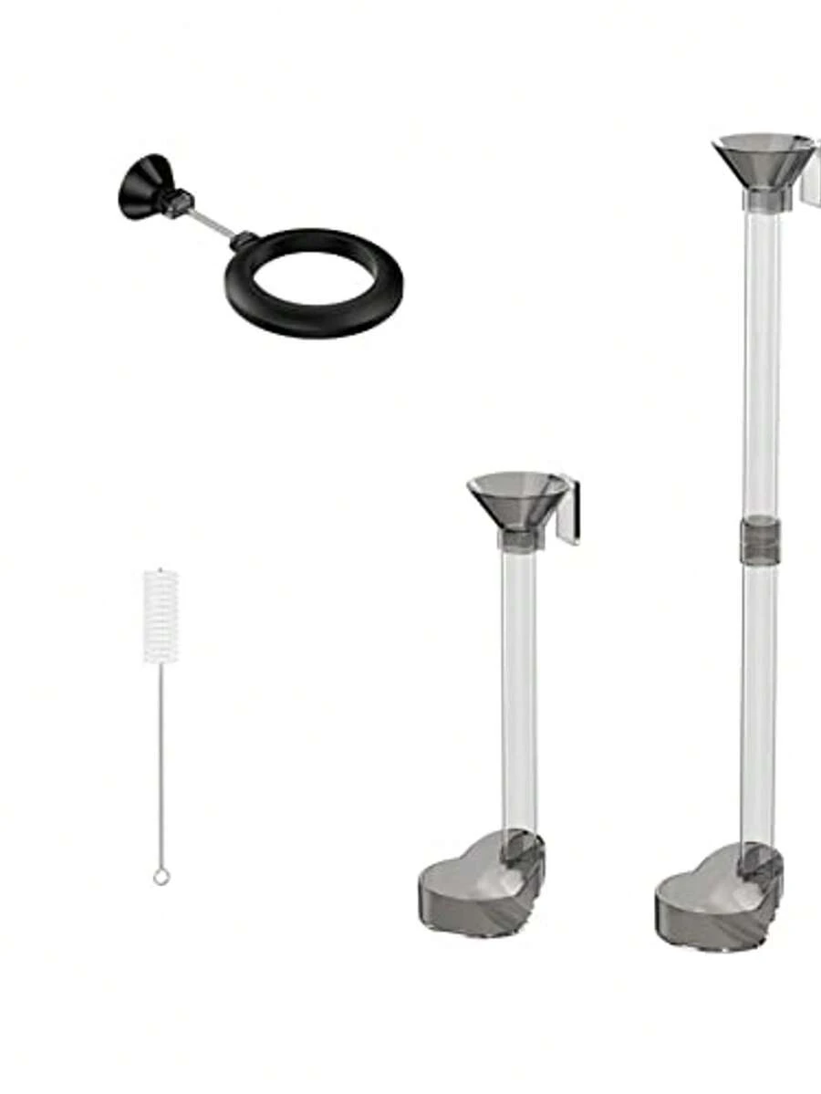 Juego de bandejas de alimentación para peces y camarones, bandeja de tubo de alimentación de cristal transparente para acuarios, dispensador de alimentos multifuncional de gran capacidad. - Blanco - Ver 1