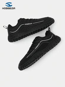 HOBIBEAR (Run Small By 2 Sizes) 2025 New Men Low-Top Lace-Up Casual Fashion Sneakers, Comfortable Breathable Wide Toe Running Sports Shoes, Suitable For All Seasons - Black - View 4
