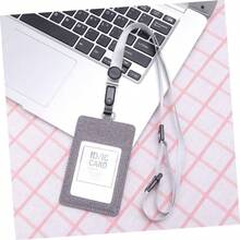 GRIRIW Porta Credencial De Tela Con Correa Bolsa Para Estuche Para Identificacin Vertical Resistente y Duradero - inicial - Ver 3