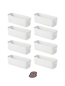 8/16 Pcs Plastic Storage Boxes, Suitable For Organizing Baby And Children's Socks And Clothes, With Handles And Dividers - Durable PP Multi-Purpose Open Storage Boxes, Suitable For Drawers, Shelves And Wardrobes - Bedside Supplies, Wardrobe Storage Boxes, Drawer Organizers And Sorting Containers. - Storage Box - View 10
